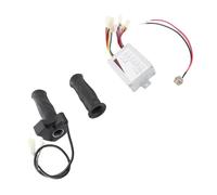 Fockety Acceleratore per Bici Elettrica, Controller in Lega di Alluminio 24V 350W 4 Spie Acceleratore per Scooter Elettrico, a Rotazione con Presa Aeronautica Porta di Ricarica per Bici Elettriche
