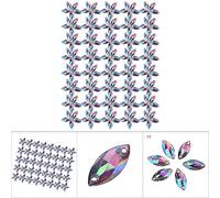 Fockety Accessori in Resina Cristallina Lucida per Cucire Vestiti, Scarpe, Decorazioni per Borse, 200 Oggetti Artigianali per Computer/imballaggio per Gioielli Fai da Te Fatti a Mano, Bracciali,