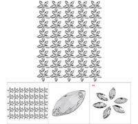 Fockety Accessori in Resina Cristallina Lucida per Cucire Vestiti, Scarpe, Decorazioni per Borse, 200 Oggetti Artigianali per Computer/imballaggio per Gioielli Fai da Te Fatti a Mano, Bracciali,