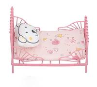 Fockety Accessori per la Decorazione Della Casa Delle Bambole, Letto In Metallo In Miniatura 1: 12 Letto Della Casa Delle Bambole Mobili per Custodia Delle Mobili In (Modello di uccelli rosa)