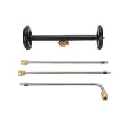 Fockety Accessorio per idropulitrice per sottocarro 16 Pollici, Attacco rapido 1/4 di Pollice, idrospazzola 4400 PSI, pulitore per sottocarro con 4 ugelli e 3 prolunghe