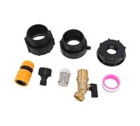 Fockety Adattatore del Serbatoio Tote IBC, Connettore del Tubo in Ottone Filettatura S60x6 con Anello di Tenuta a Prova di Calore, per Sostanze Chimiche Dell'olio d'Acqua