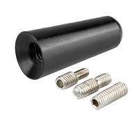 Fockety Adattatore per Antenna Ad Asta Corta per Tetto in Lega di Alluminio, Durevole, Classico Arredamento Nero Adatto per, Antenna da 3 Cm Adatta per Vari Modelli di Auto