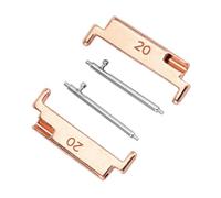 Fockety Adattatore per Cinturino in Metallo Adattatore di Connessione Elegante per Cinturino Dell'orologio da 20 a 22 Mm, 2 Barre a Molla, per gli Appassionati di Moda (1 paio)