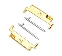 Fockety Adattatore per Cinturino in Metallo Adattatore di Connessione Elegante per Cinturino Dell'orologio da 20 a 22 Mm, 2 Barre a Molla, per gli Appassionati di Moda (1 paio)