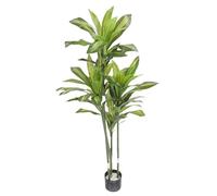 Fockety Albero di Dracena artificiale, piante artificiali con tronco e foglie realistici e fioriera, pianta di Yucca tropicale finta da pavimento per ufficio domestico e soggiorno (120 cm)