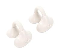Fockety Auricolari aperti con clip, comoda clip a molla, vestibilità stabile per tutte le forme 'orecchio, 40 ore di riproduzione, cancellazione del rumore AI, chiamate, connessione (WHITE)