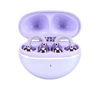 Fockety Auricolari con clip, cuffie wireless con microfono con cancellazione del rumore, 40 ore di riproduzione, resistente all'acqua IPX7, per chi indossa gli occhiali (sfumatura viola)