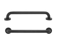Fockety Barra di PresA del Bagno 'Acciaio Inossidabile, Maniglia Antislittamento della Doccia di 15,75 Pollici per l'Handicap Anziano, Guida di Sicurezza Ergonomica del Bagno Densa (BLACK)