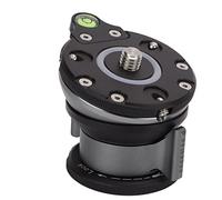 Fockety Base di livellamento del treppiede, Testa del treppiede in Lega di Alluminio con livella a Bolla, Filettatura da 1/4" e 3/8", livellatore del treppiede Fotografico per Nikon, per,