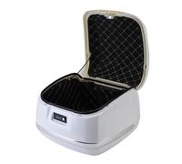 Fockety Bauletto per moto de 35 litri, impermeabile, antipolvere, universale, con schienale e serratura di sicurezza, antifurto, con base universale per casco e bagagli (bianco perla)