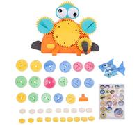 Fockety Blocchi di Costruzione di Ingranaggi, Giocattoli STEM per Bambini Set di Giocattoli Educativi per L'apprendimento di Ingranaggi Elettrici Ad Incastro con Rotazione Automatica