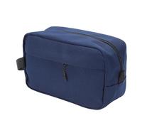 Fockety Borsa de toilette de uomo, borsa de viaggio in nylon con 1 scomparto principale e 3 tasche in rete, organizer impermeabile per articoli de toilette per viaggi di lavoro (blu scuro)