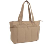 Fockety Borsa Tote da Donna, Borsa per Laptop in Tessuto Oxford Leggero con Scomparto Imbottito per Laptop da 15,6 Pollici, Tasche Multiple e Tracolla per Lavoro, Viaggi, Palestra, Uso (Abbronzatura