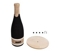 Fockety Bottiglia di Vino Graffio per Gatti, Tavola Piatta con Becco di Aspirazione per Pavimento e Lettiera, Post Graffi Multifunzionale per Gatti, Corda di Canapa a Prova di Abrasione