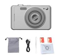 Fockety Camera Digitale da 64 MP, Fotocamera da Vlogging Video Zoom 16x Zoom 4K con Schermo da 2,88 Pollici e Messa a Fuoco Automatica, per Adolescenti per Adulti Principianti Viaggiano (SILVER)