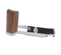 Fockety Camera L Grip a Forma per ARCA, a Forma di Legno a Forma con Scarpa Fredda, Tasto Dell'otturatore della Maniglia in Legno per X M5, Impugnatura a Piastra di Rilascio Rapido (SILVER)
