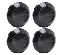 Fockety Capitali Centrali della Ruota de 4 Pezzi, Scatti ABS Sul Coperchio del Diametro Esterno de 76 Mm, con Eccellente Superficie di Tenuta e Resistenti a Graffi, (BLACK)