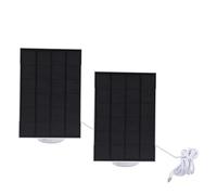 Fockety Caricatore del Pannello Solare da 8W per Telecamere di Sicurezza, Staffa Regolabile a 360 ° IP65 Pannello Solare Portatile con Cavo da 9,8 Piedi Micro USB e Type C Porte Adatte