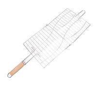 Fockety Cestello per Griglia con Manico Antiaderente, Resistente Rete per Barbecue per Carne di Pesce, Facile da Usare per Il Barbecue, Adatto per Cucinare