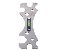 Fockety Chiave Bagno, Acciaio Inox Superficie Placcata Antiruggine Dureholo Chiave Speciale Impugatura Ergonomica Di Livello Con Livello per Rubinetti, Valvele Angolari