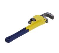 Fockety Chiave per Tubi in Acciaio 45#, Chiave per Tubi per Carichi Pesanti per Dritta in Acciaio Utensile Manual di Livello Industriale, con Impugatura in Gomma Antiscivolo (18")