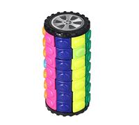 Fockety Cilindro Puzzle Giocattolo Rompicapo Girevole per Bambini, Materiale ABS Decompressione Giocattolo Logico Colorato per la Salute Mentale, 1 Pezzo