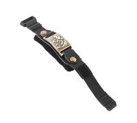 Fockety Cinghia per Silenziare la Corda della Chitarra, Smorzatore per Basso in Pelle PU con Anelli in Metallo Riduzione del Rumore Anti-ululato, per Chitarra Classica Elettrica (Leone Nero)