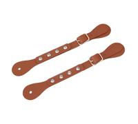 Fockety Cinghie per speroni, Cinturini Regolabili in Pelle Sintetica con Decorati con ferramenta in Metallo per speroni da Equitazione da Uomo e da Donna. (Brown)