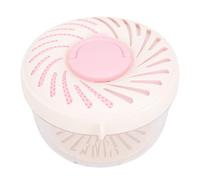 Fockety Ciotola per lavare la frutta con colino, 2 in 1 con manico pieghevole, cestello di scarico e contenitore, in PP rinforzato, PET, HIPS, centrifuga per insalata, frigorifero (PINK)