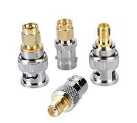 Fockety Connettore da Bnc Coassiale a SMA Connettore 50 Ohm 1000 Volte Aspettativa di Vita con Abbinamento per Antenne Cavi Coassiali 4pcs [router wireless]