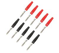 Fockety Connettore di Prova Dell'amplificatore Altoparlante Connettore 10pcs 4 Mm per Spina Banana, Raccordo a Vite, Placcato, Rosso e