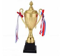 Fockety Coppa Trofeo d'oro, Coppa Premio Grande in Lega di Zinco da 11,4 Pollici con Base Personalizzabile, Trofei Premio per Tornei Sportivi con Nome Personalizzato Competizioni (Gold)