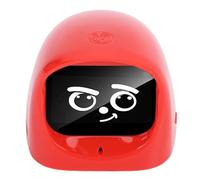 Fockety Cruscotto Robot per Auto AI, Compagno Interattivo per Cruscotto di Espressione Emotiva Ricaricabile da 1000 MAh, Compagno Elettronico Intelligente Montato su Auto (rosso)