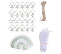 Fockety CSFAMILY TRASE TRASCHIO, 10 Pezzi in Lega di Zinco Silver Tone Of Life Keychain con Carte e Borse di Organza, per la Riunione della Riunione della Famiglia Giorno degli
