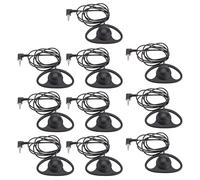Fockety Cuffia Auricolare a Forma di D, Auricolare Singolo con Jack da 3,5 Mm con Cavo da 41,3 Pollici per Ricevitore del sistemas di Guida Turistica, Tablet, Telefoni (10PCS)