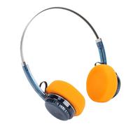 Fockety Cuffie retrò On-ear, Cuffie Wireless Bluetooth 6.0 con 20 Ore di Riproduzione, Driver da 40 Mm, Design Semi Aperto, con Microfono Integrato, per Viaggi a Casa (Blu trasparente)