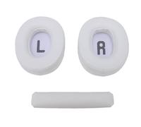 Fockety Cuscinetti Auricolari e Imbottitura per Archetto di Ricambio per Cuffie Wireless Tune T700BT, 710BT, 720BT, 770NC, Pelle Proteica e Spugna in Memory Foam Ad Alta densità (WHITE)