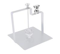 Fockety Distributore di Tovaglioli in Metallo Quadrato, Porta Tovagliolo di Ferro Moderno Supporto da Tovagliolo Piatto con Grazioso Manico di Decorazioni per Orso Adatto per L'ufficio del (SILVER)
