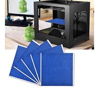 Fockety Elegante Nastro Adesivo in Carta in Crepe Blu per Letto Caldo della Stampante 3D, 5pcs 210 X 200 Mm per Garantire L'adesione, Ottimo per i Creatori Artistici