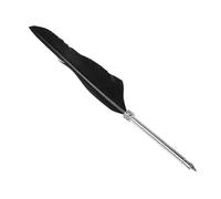 Fockety Exquisito Set di Penne Stilografiche Vintage con Taccuino in Pelle, per Insegnanti, Primavera a Matita Che Urla per gli Appassionati di Calligrafia (BLACK)