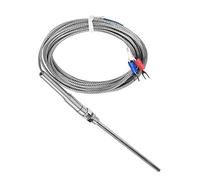 Fockety Filo del Sensore di Temperatura della Sonda con Termocoppia Tipo K con Filettatura M8 100 Mm - Connessione Comoda e Stabile - per la Misurazione della Temperatura (4M)