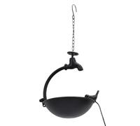 Fockety Fontana Solare per Uccelli, Vaschetta in Ferro Stile Vintage con Pompa Silenziosa E Rubinetto Decorativo, Fontana Sospesa per Giardino, Patio E Spazi Esterni. | Statuette di uccellini integrate, funzionamento a energia solare, movimento dell'acqua tramite pompa silenziosa, vasca in