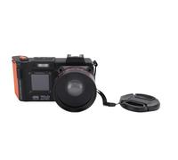 Fockety Fotocamera Digitale, 4K 70MP 50X Zoom Telecamera di Registrazione Automatica per YouTube con WiFi, Doppio Schermo e Flash, Fotocamera da Viaggio Compatta Grandangolare (BLACK)