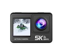 Fockety Fotocamera Subacquea 5K 50MP, Fotocamera Digitale WiFi a Doppio Schermo Impermeabile con LCD Anteriore e Schermi Posteriori Touch, Zoom 4X, Action Camera per Snorkeling, Sci