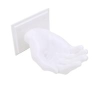 Fockety Gancio da Parete, Gancio da Parete Creativo a Forma di Mano con 4 Viti per Appendere le Chiavi degli Asciugamani, Borsa Appendiabiti, Organizer per L'ingresso della cucinas (WHITE)