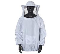 Fockety Giacca da Apicototore Premium, Rete Traspirante, Design con Cerniera, con una Tasca, Realitata in Materia Poliestere Premium, Adatta per Altezza Comprende tra 160 e 185 Cm (WHITE)