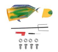 Fockety Grande Cassetta Postale in Metallo, Scatola di Ferro da Stiro un Unico Design di Pesce con Grande Bocca per un Facile Accesso Alla Posta, Cassetta Postale Esterna Decorativa con
