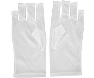 Fockety Guanto di Protezione UV Manicure Portatile, Protezione Efficace della Mano Dalla Luce UV, Si Adatta Alla Maggior Parte delle, per le Nail Art e le attività All'aperto, 1 Paio di (WHITE)