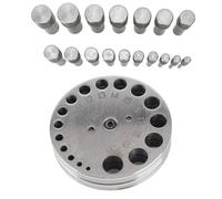Fockety Imposta di Dilaglierina a Disco, 17 Modelli 45 Kit di Taglio a Disco Tondo Cerchio in Acciaio Che Forma Utensile da Taglio per Punzonatura Ciondolo Pennte, Strument per Punzonatura